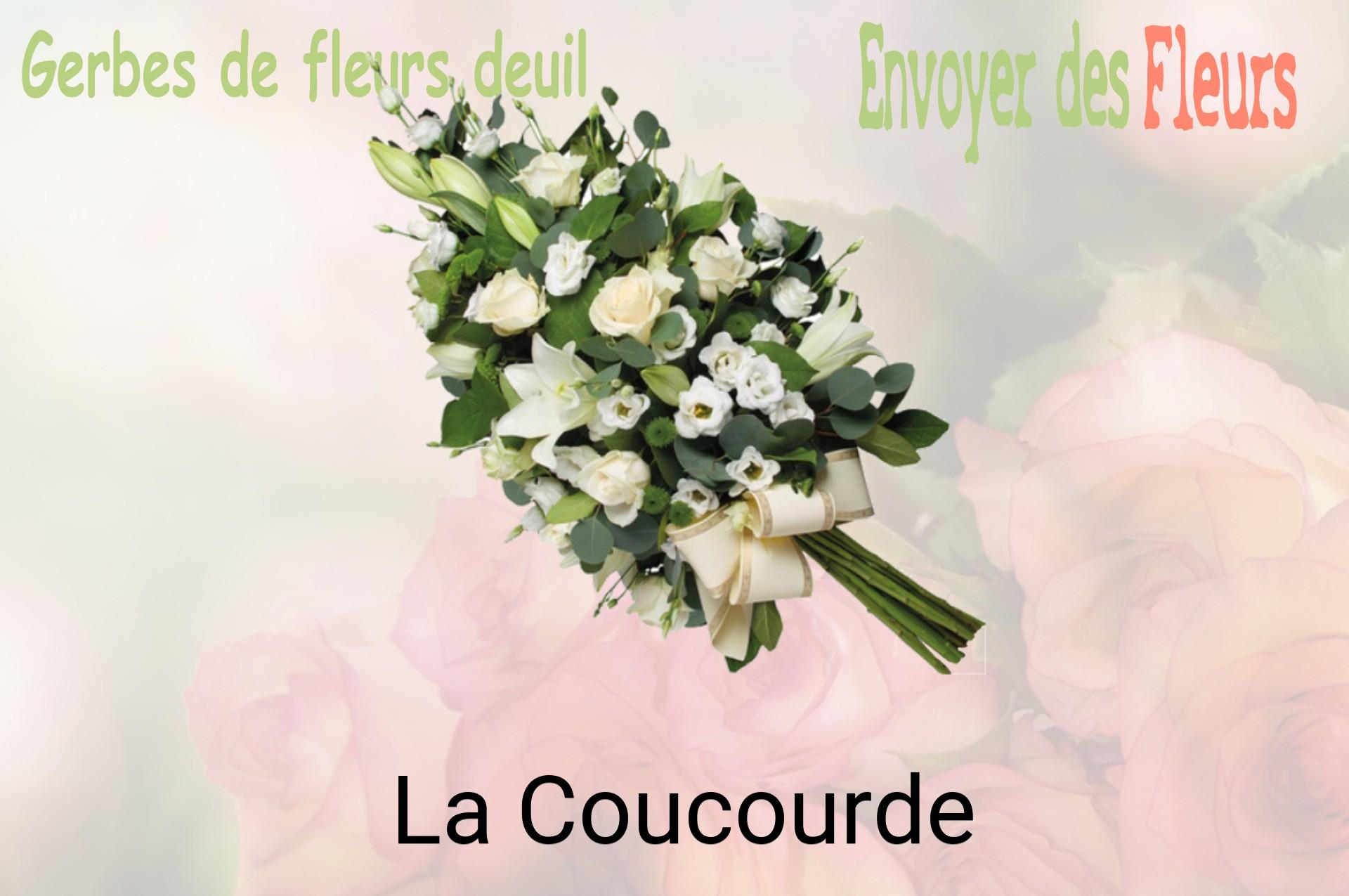 Gerbe de fleurs de deuil livrée à La Coucourde